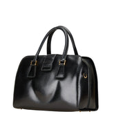 グッチ オールドグッチ ボストンバッグ ショルダーバッグ 2WAY 000 109 0112 ブラック レザー レディース GUCCI 【中古】